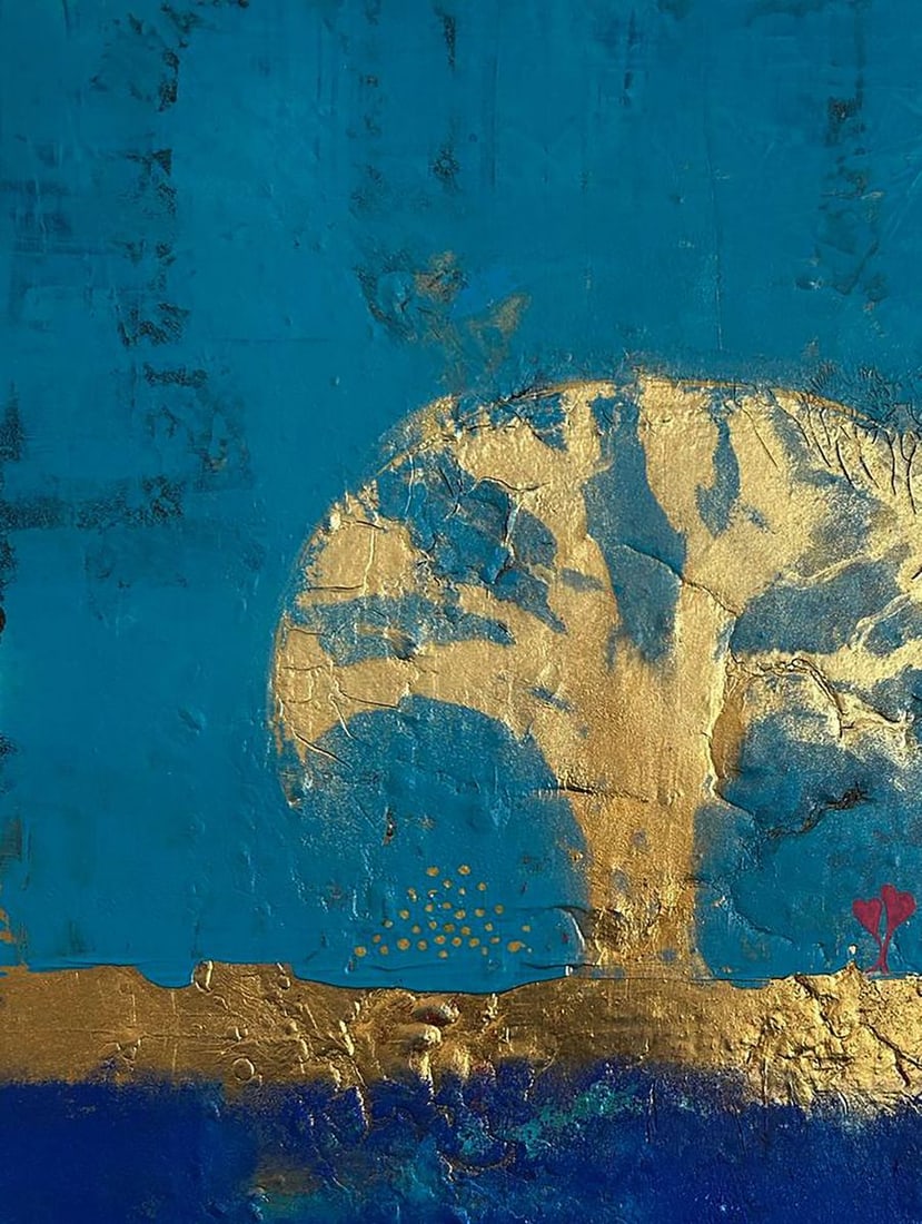 Acrylic painting The Roots of the Golden Tree Olga Melezhik - 4