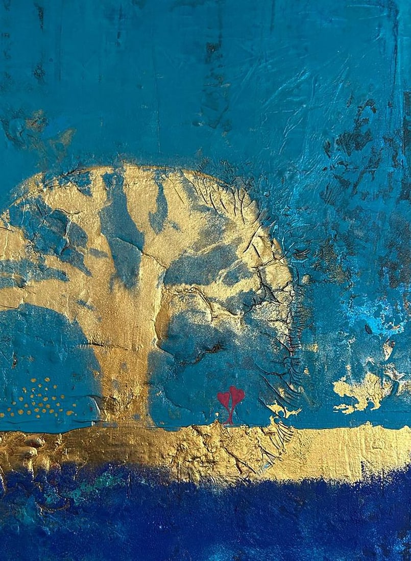 Acrylic painting The Roots of the Golden Tree Olga Melezhik - 5