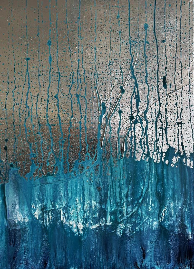 Acrylic painting When It Rains In The Heart Olga Melezhik (1 of 7)