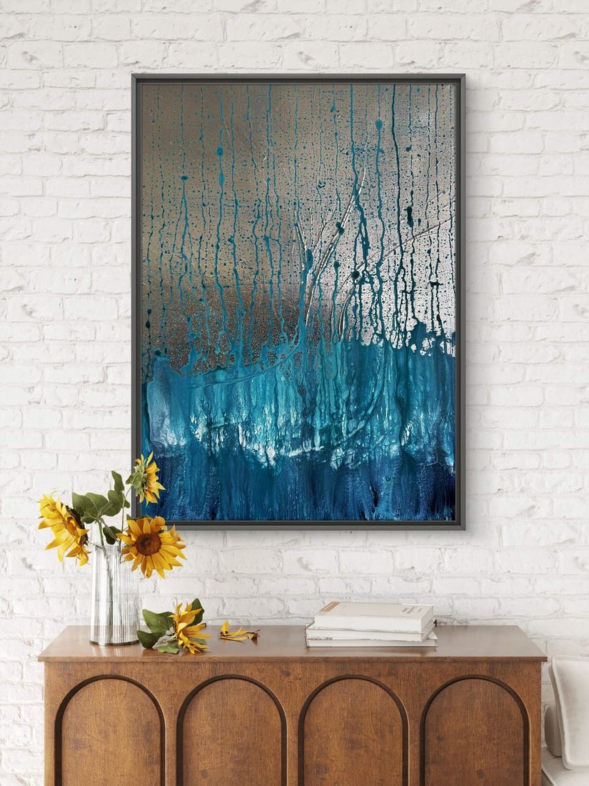 Acrylic painting When It Rains In The Heart Olga Melezhik - 3
