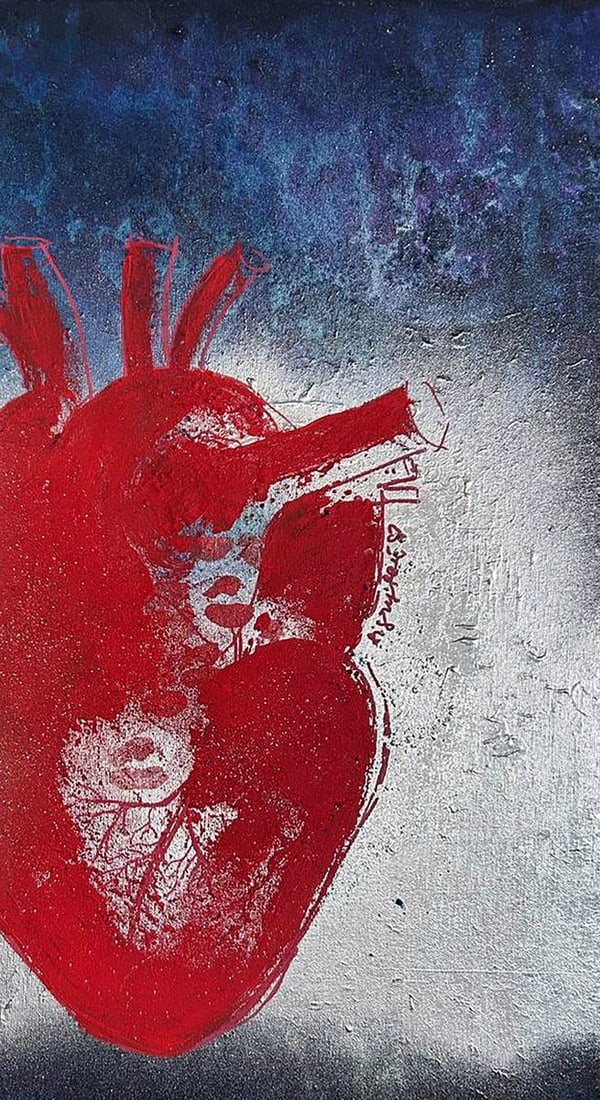 Acrylic painting Feel the Heart Beat Olga Melezhik - 5