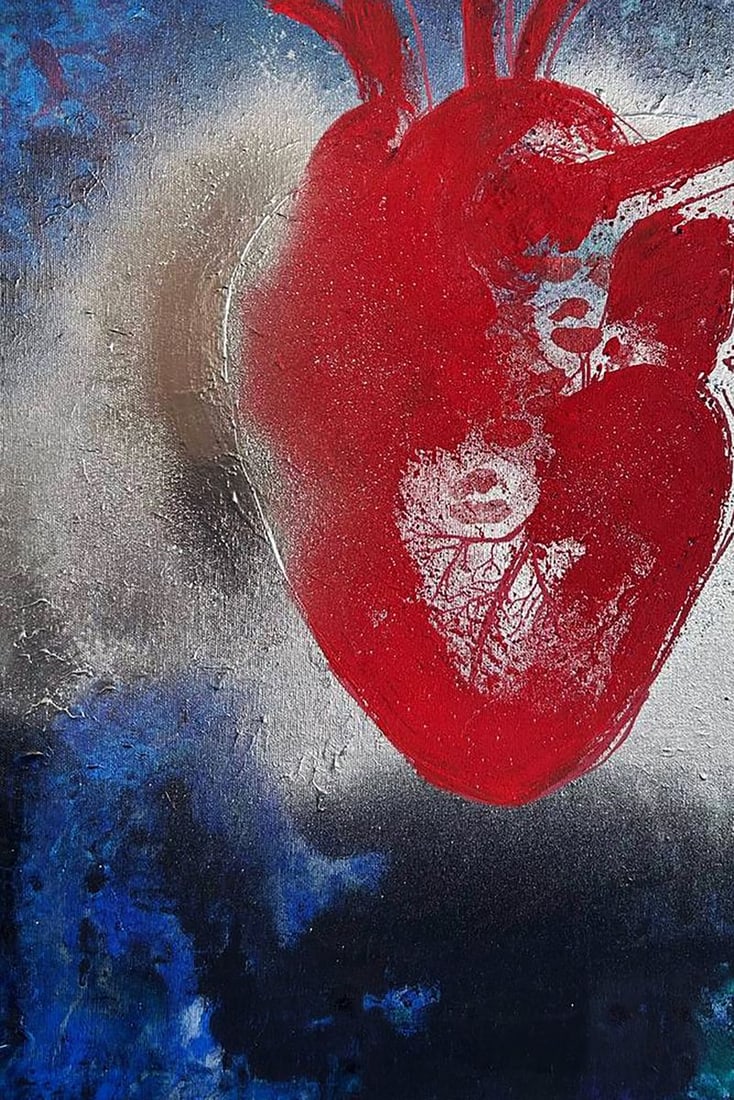Acrylic painting Feel the Heart Beat Olga Melezhik - 6