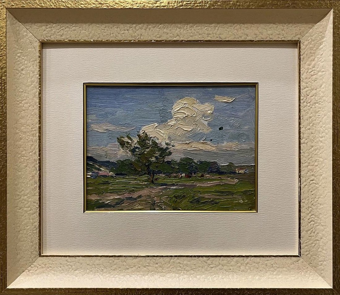 Oil painting White clouds Yury Konovalov - 2
