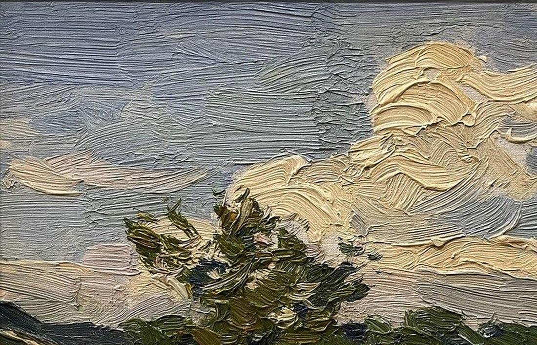 Oil painting White clouds Yury Konovalov - 5