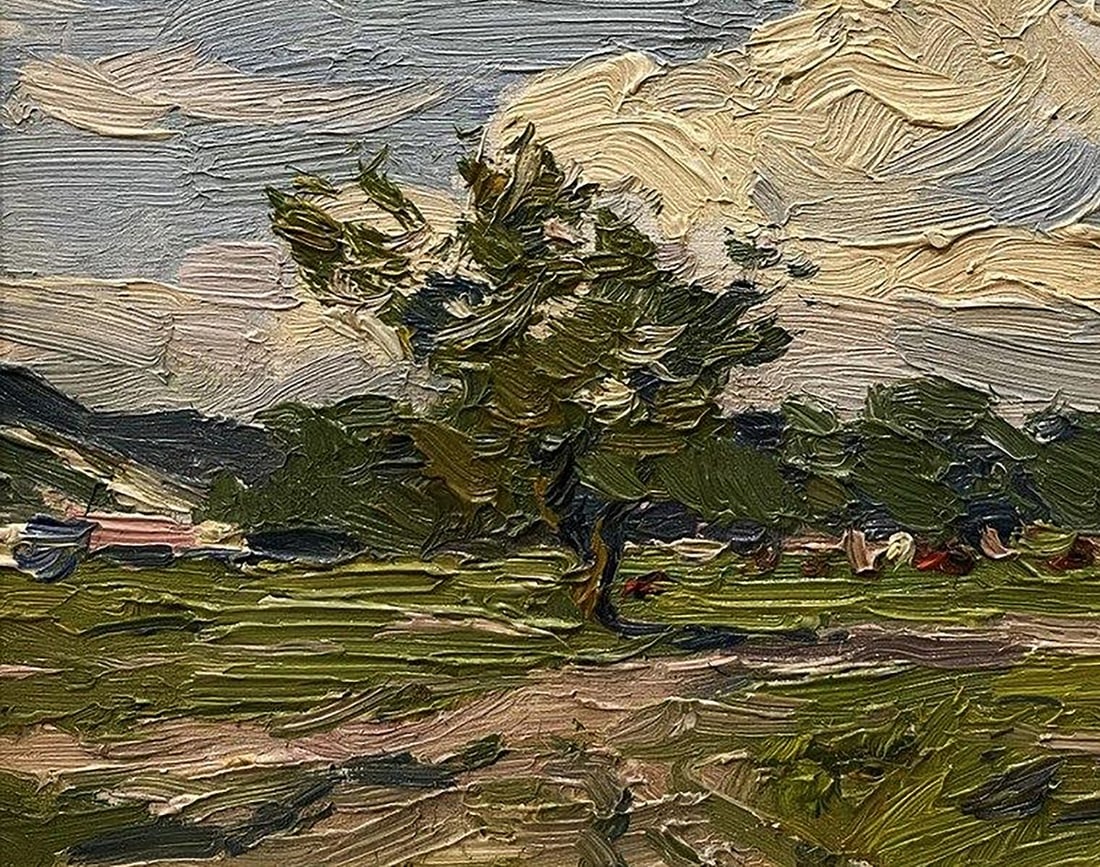 Oil painting White clouds Yury Konovalov - 7
