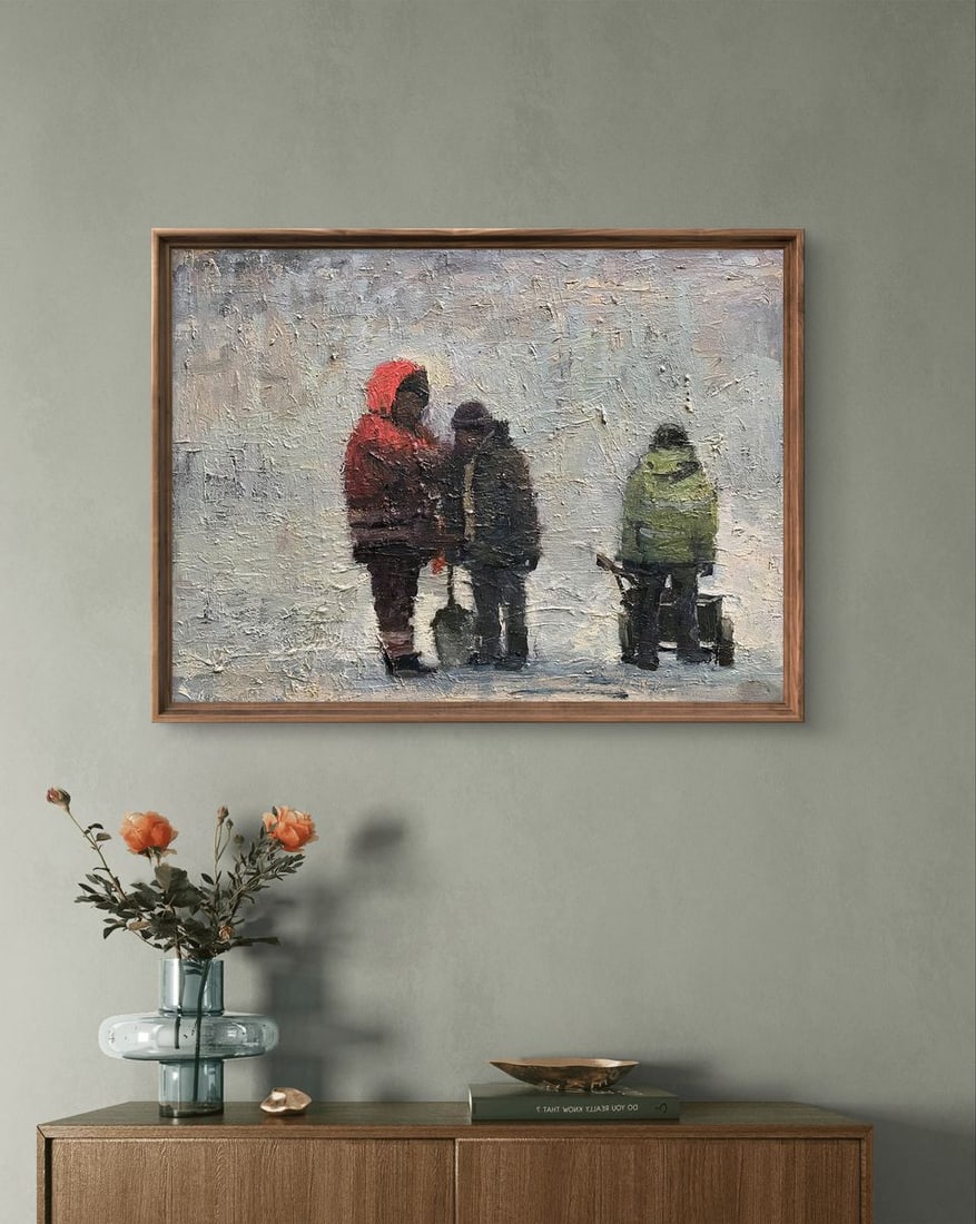 Oil painting Construction site Volodymyr Pashchenko - 3
