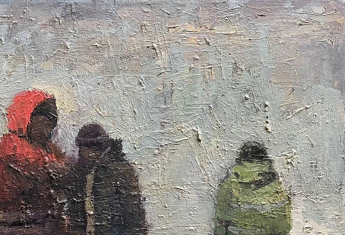 Oil painting Construction site Volodymyr Pashchenko - 5