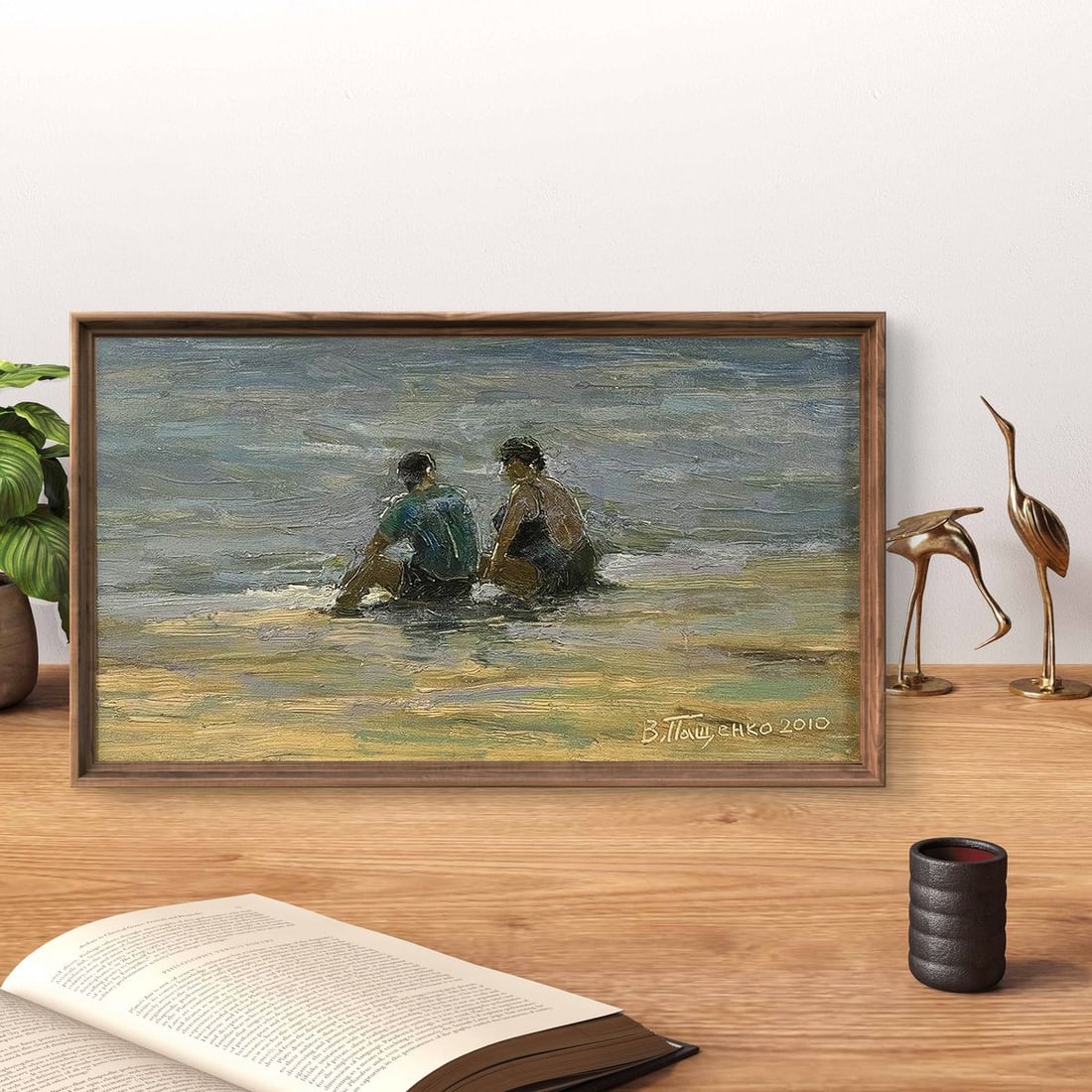 Oil painting To the beach with a friend Volodymyr Pashchenko - 4