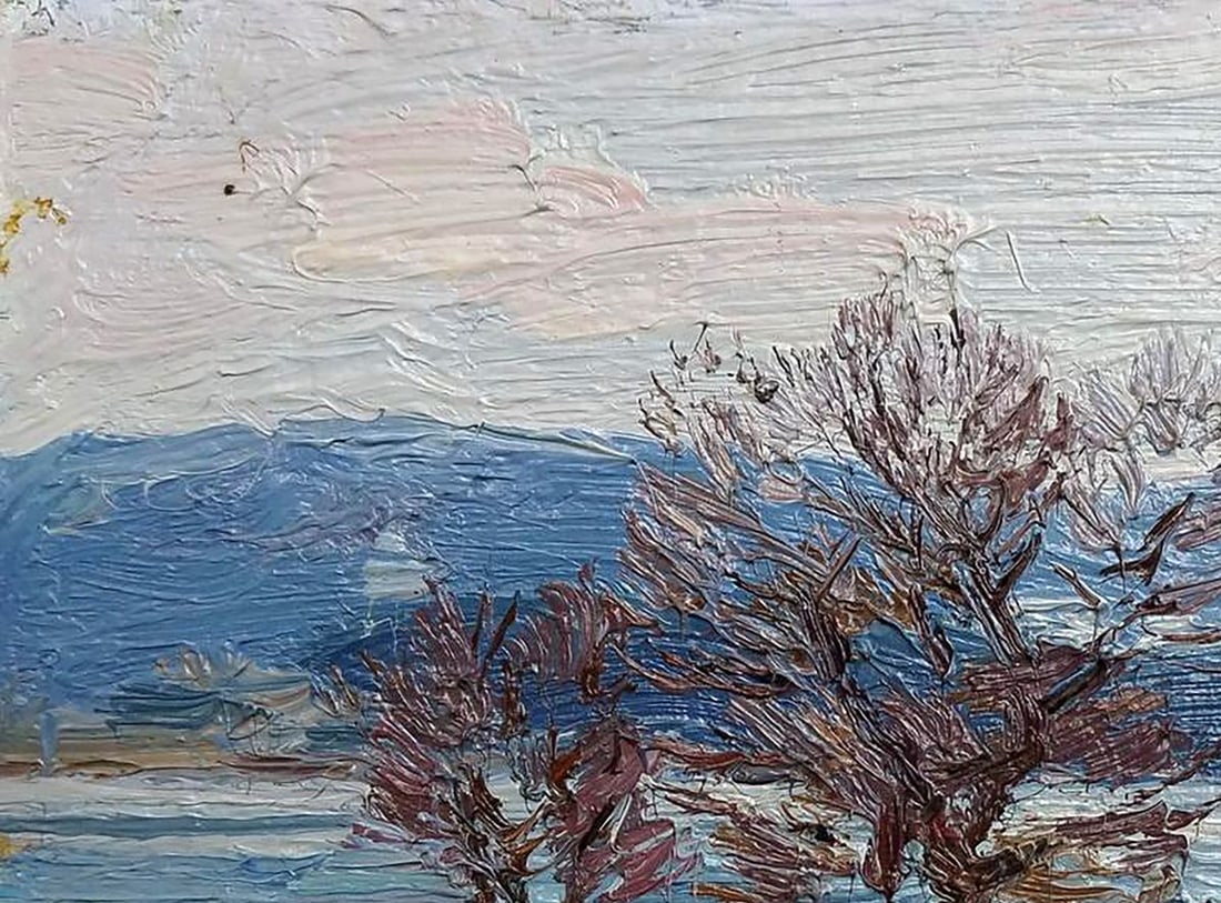 Oil painting The snow is melting Yury Konovalov - 5