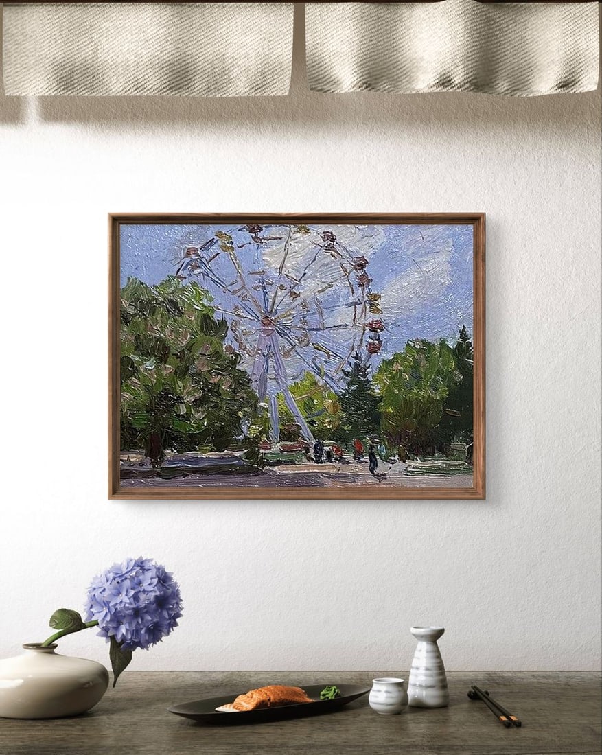 Oil painting Ferris wheel Yury Konovalov - 3