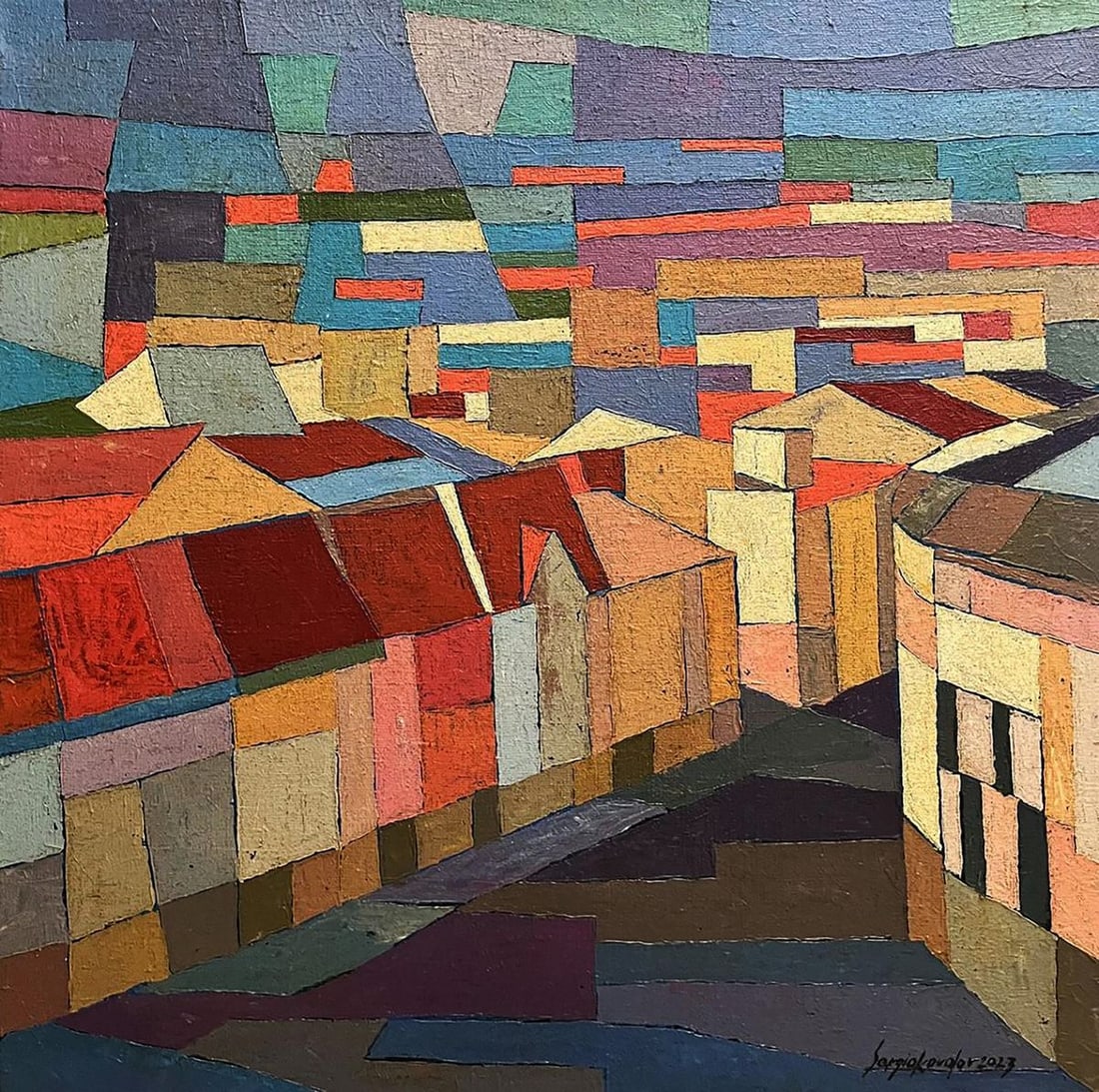 Oil painting Streets of the city Serhiy Kovalev: Title: Oil painting Streets of the city Serhiy Kovalev Description: NoGaller 58*** ABOUT THIS PAINTING **** TITLE: "Streets of the city" - Old town part one* ARTISTS: Serhiy Kovalev* SIZE: 85x85 cm/'3