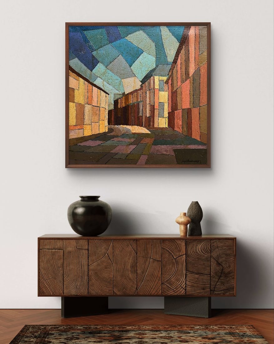 Oil painting City square Serhiy Kovalev - 2