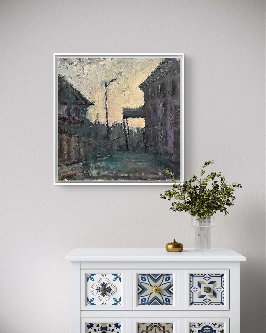 Oil painting Old town Volodymyr Pashchenko - 2