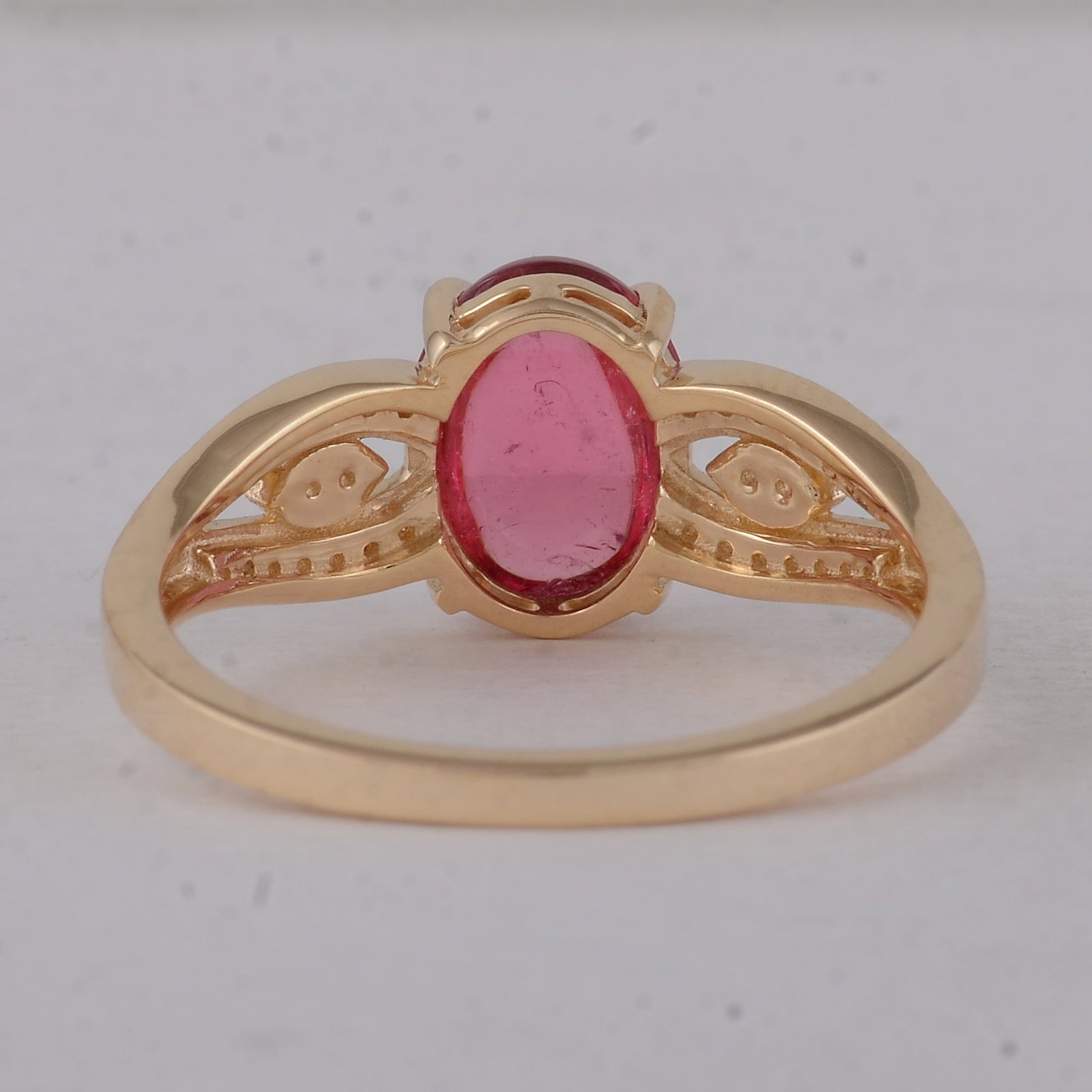 1.82 Ct Oval Tourmaline 9K Gold Ring - 3