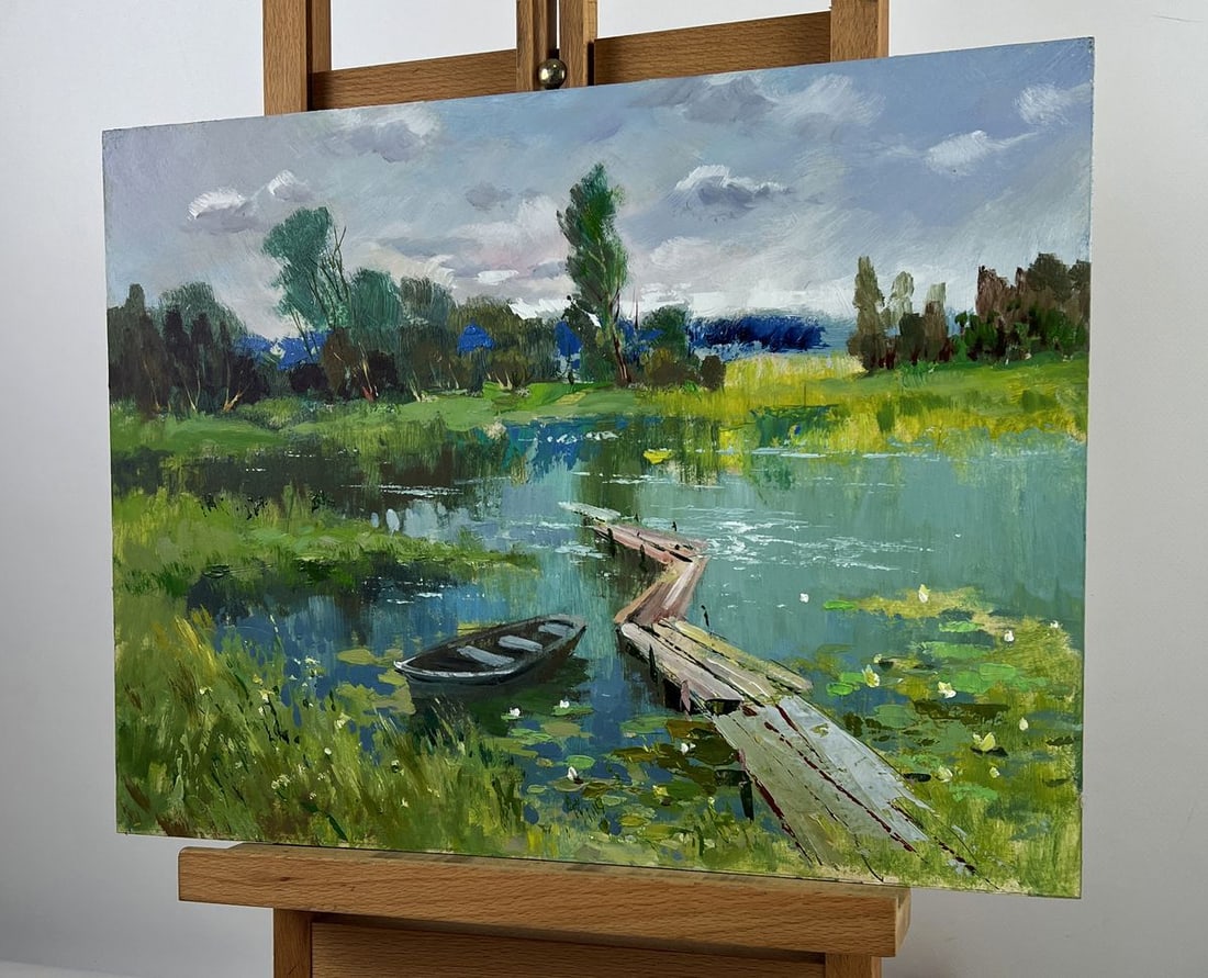 Oil painting Overgrown Pier Yuriy Suprunchuk - 2