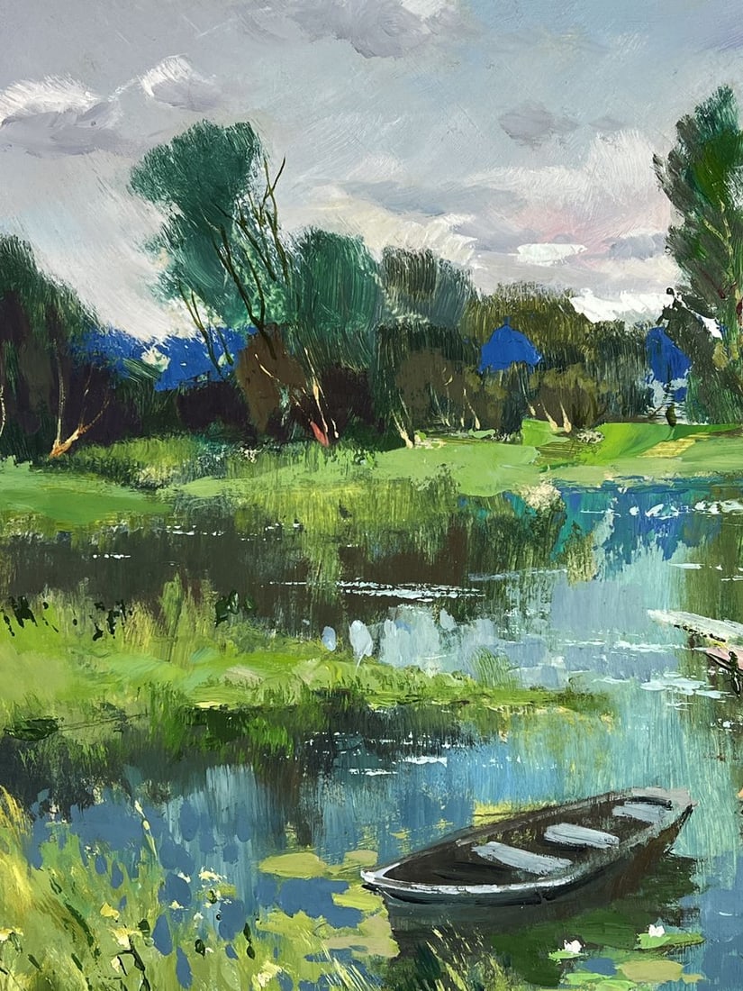 Oil painting Overgrown Pier Yuriy Suprunchuk - 4
