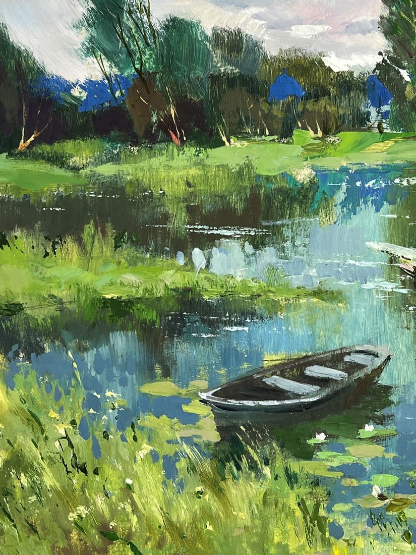Oil painting Overgrown Pier Yuriy Suprunchuk - 5