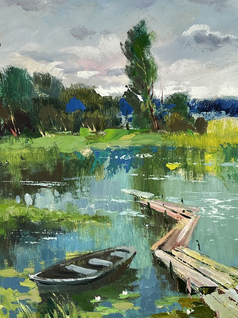Oil painting Overgrown Pier Yuriy Suprunchuk - 6