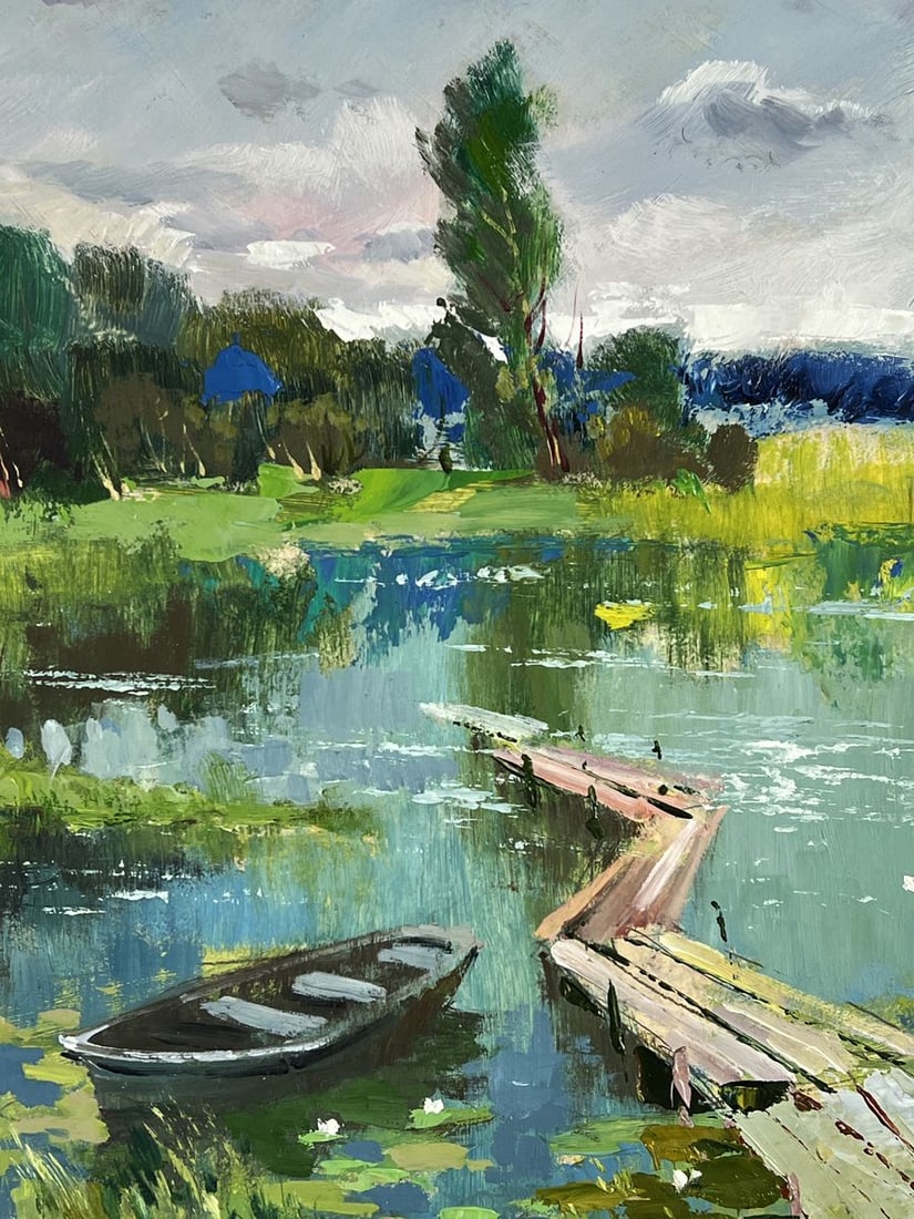 Oil painting Overgrown Pier Yuriy Suprunchuk - 7
