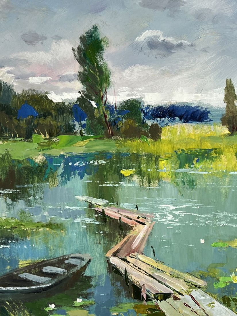 Oil painting Overgrown Pier Yuriy Suprunchuk - 8