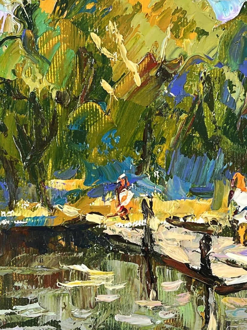 Oil painting Summer Pier in Nature Oleksiy Ivanyuk - 5