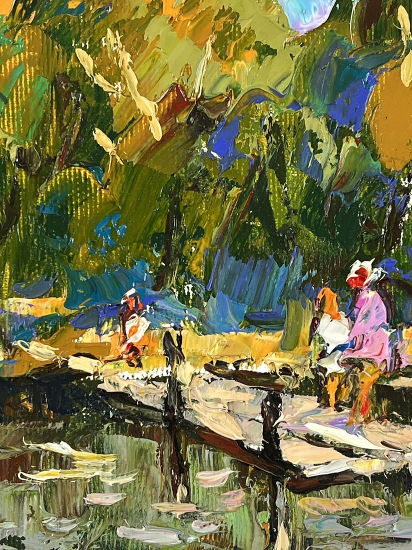 Oil painting Summer Pier in Nature Oleksiy Ivanyuk - 6