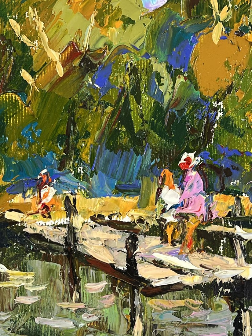 Oil painting Summer Pier in Nature Oleksiy Ivanyuk - 7