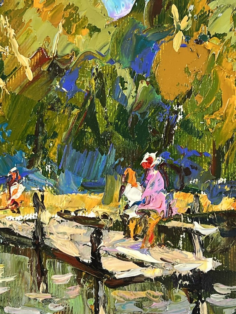 Oil painting Summer Pier in Nature Oleksiy Ivanyuk - 8