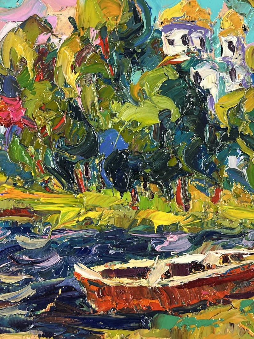 Oil painting Above the Lake in the Village Oleksiy Ivanyuk - 8