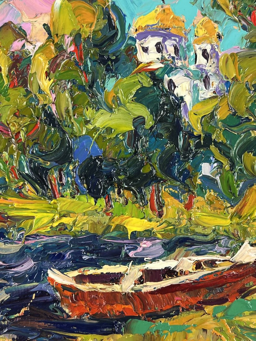 Oil painting Above the Lake in the Village Oleksiy Ivanyuk - 9