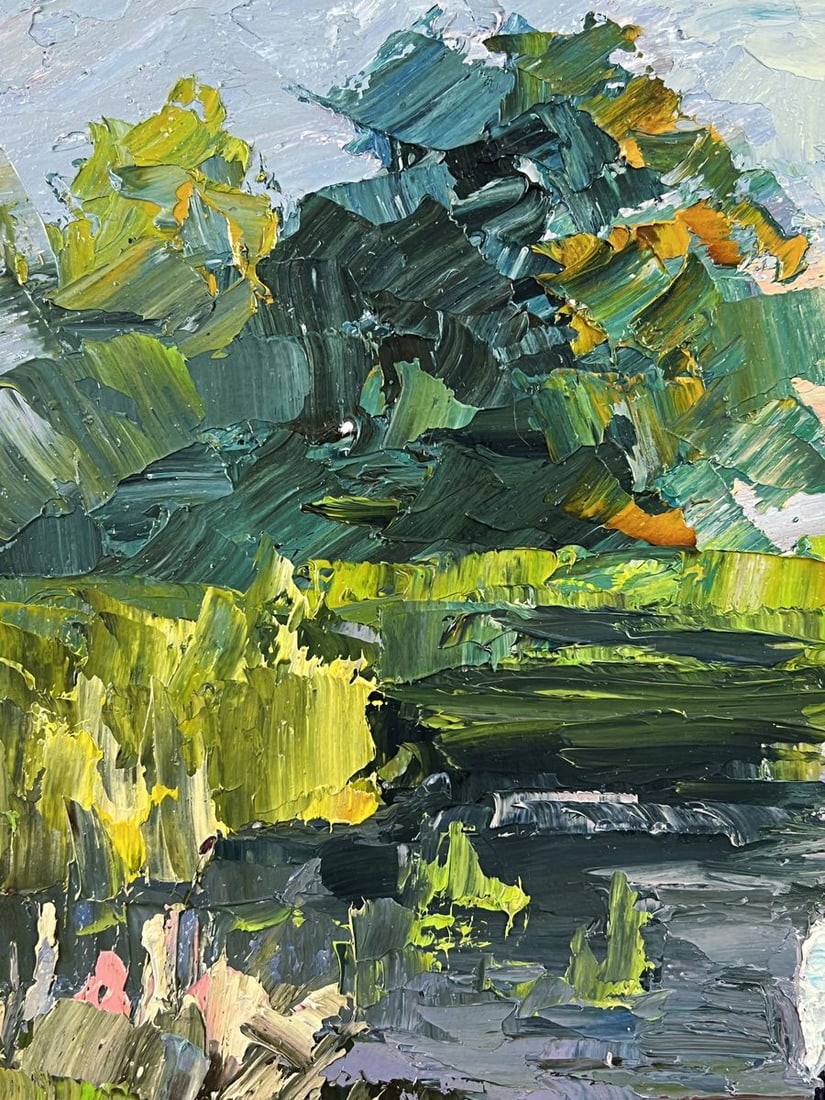 Oil painting Storks by the Pond Boris Serdyuk - 4