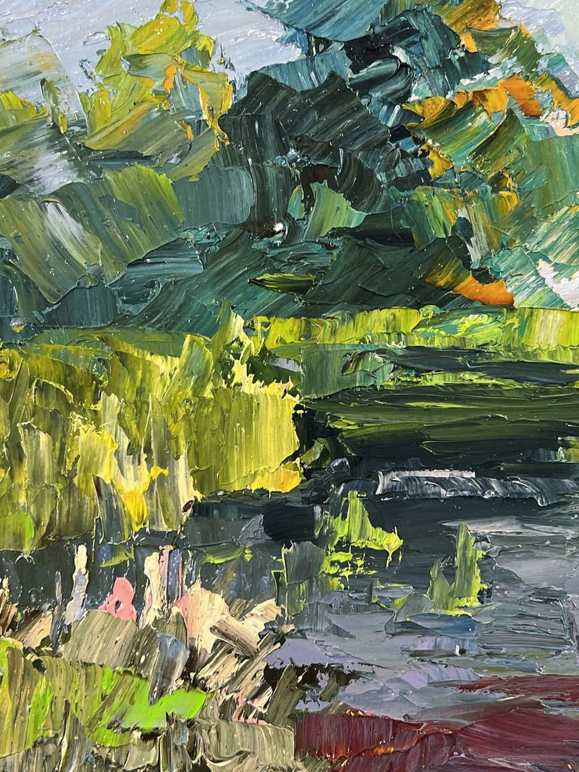 Oil painting Storks by the Pond Boris Serdyuk - 5