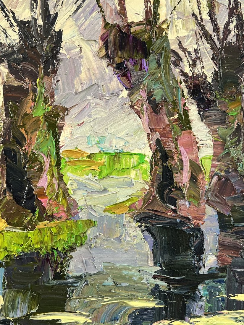 Oil painting Spring at the Green Pond Boris Serdyuk - 4