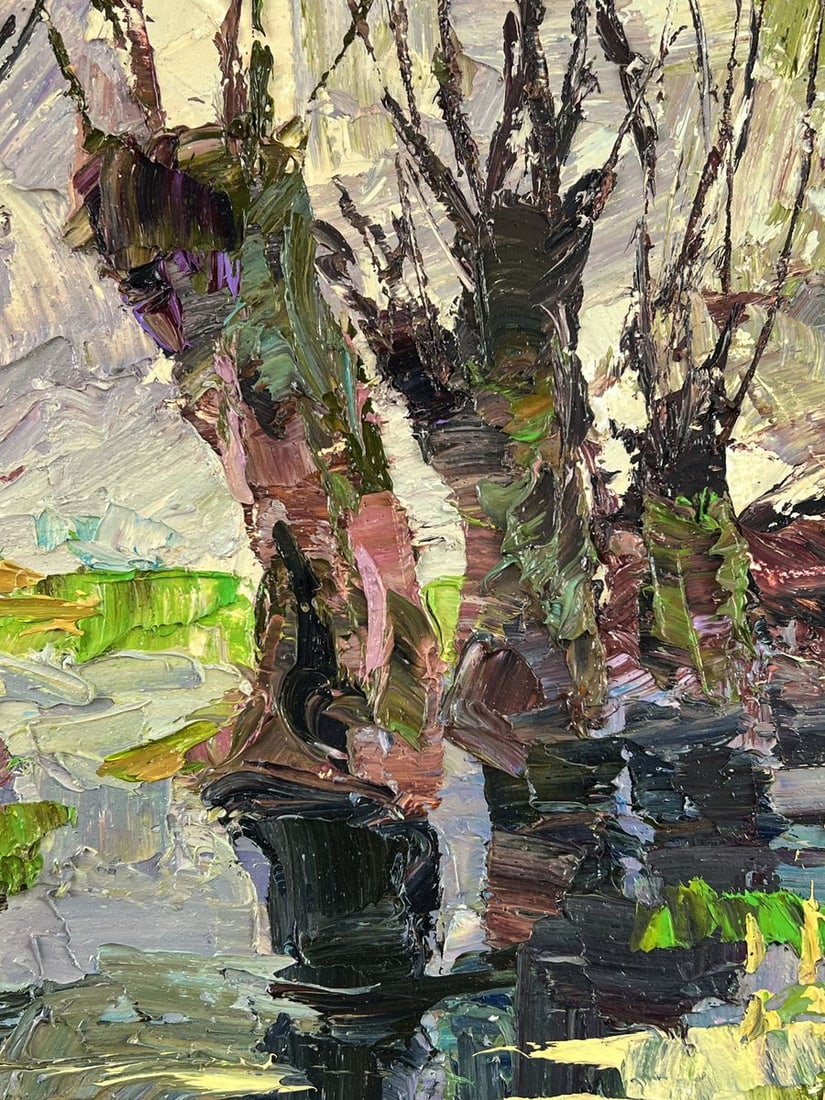 Oil painting Spring at the Green Pond Boris Serdyuk - 5