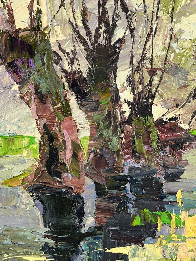 Oil painting Spring at the Green Pond Boris Serdyuk - 6