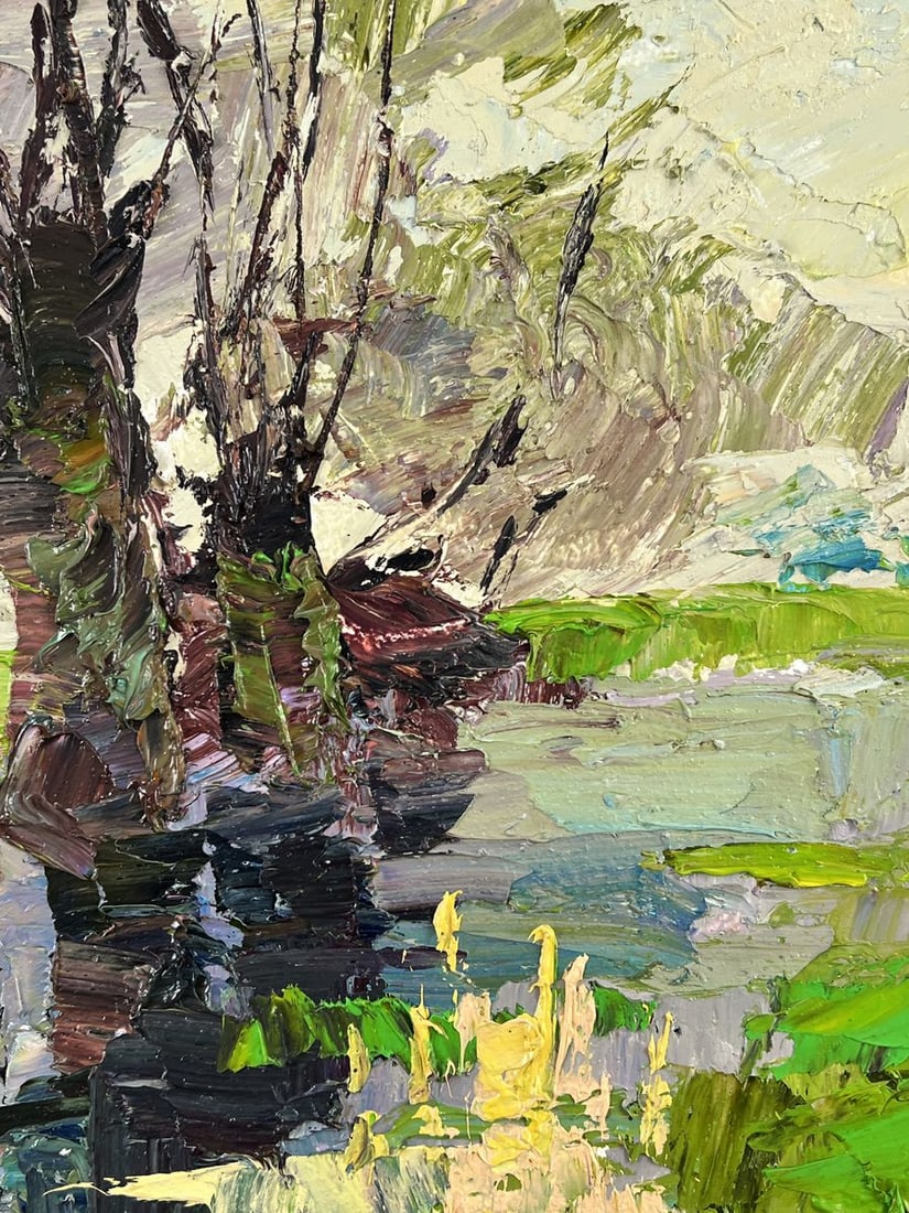 Oil painting Spring at the Green Pond Boris Serdyuk - 8