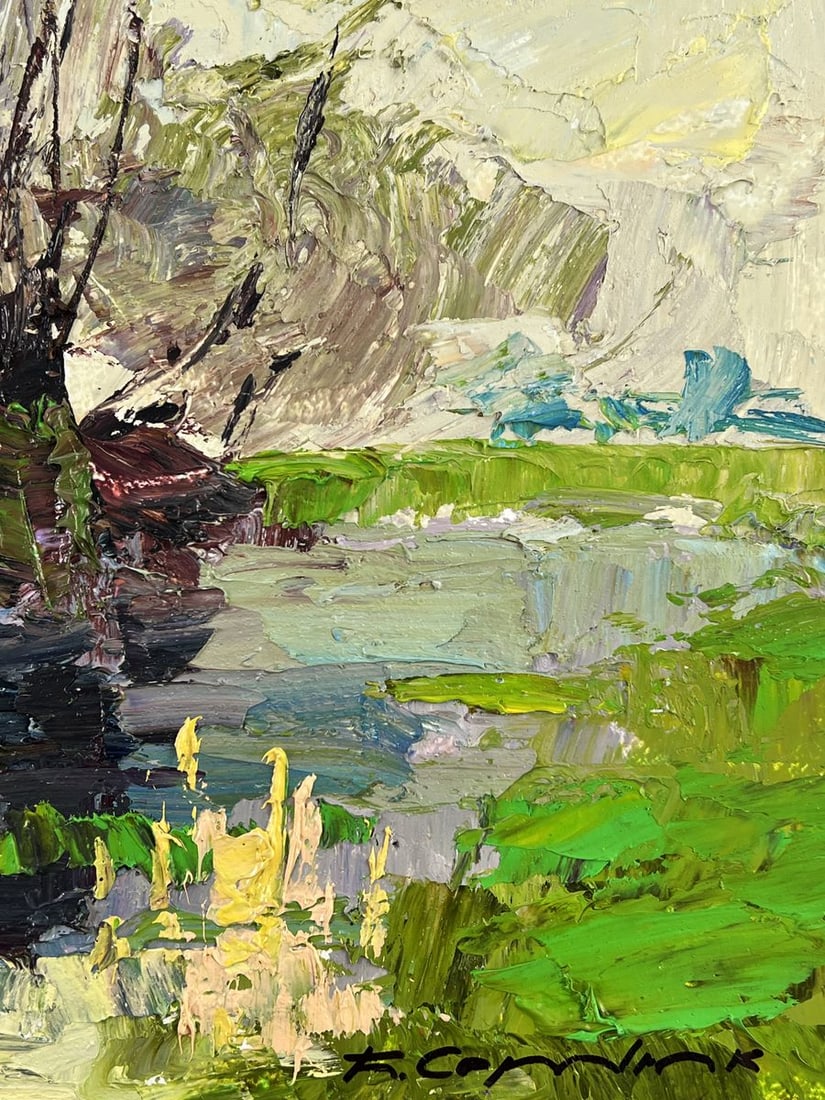 Oil painting Spring at the Green Pond Boris Serdyuk - 9