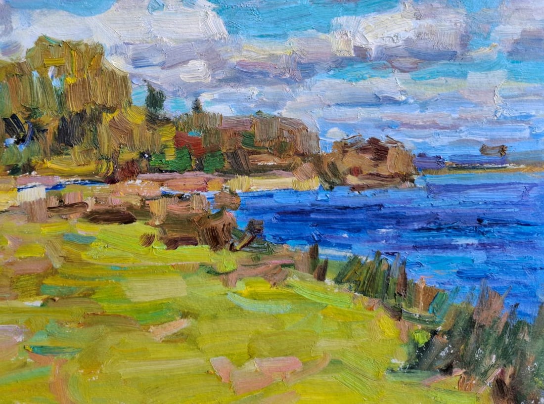 Oil painting Lake Shore Vyacheslav Pereta - 5