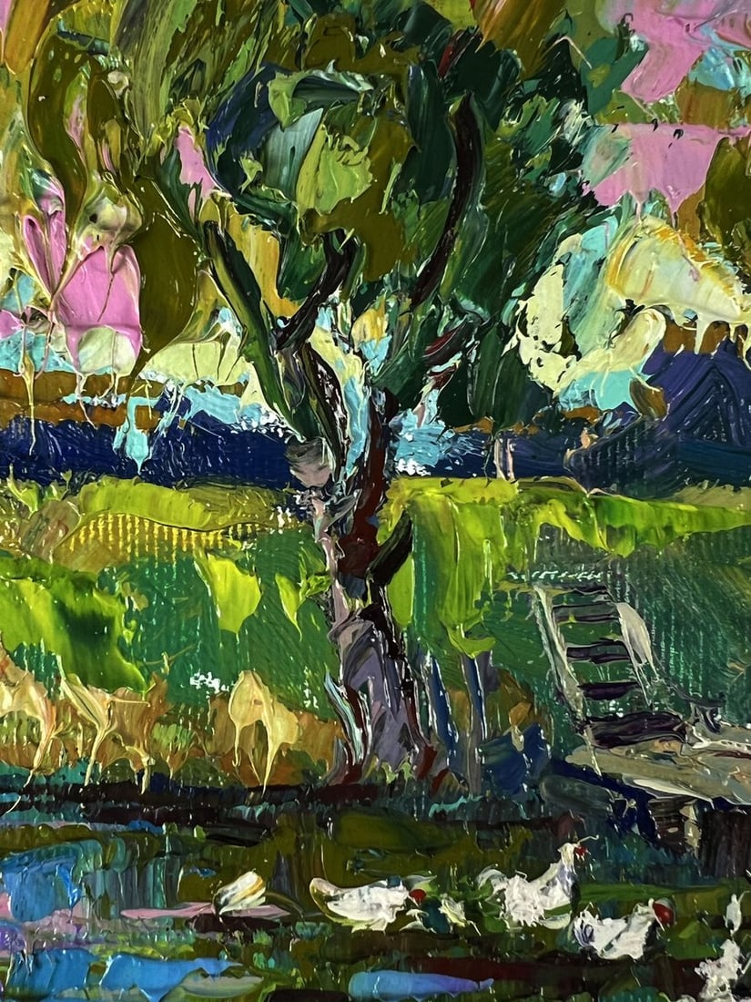 Oil painting Relaxing near the lake Oksana Ivanyuk - 4