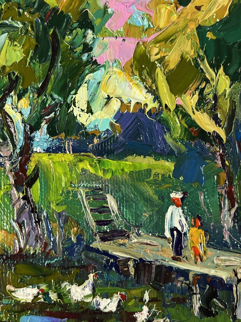 Oil painting Relaxing near the lake Oksana Ivanyuk - 6