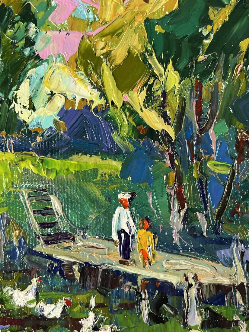 Oil painting Relaxing near the lake Oksana Ivanyuk - 8