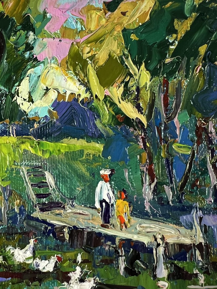 Oil painting Relaxing near the lake Oksana Ivanyuk - 9