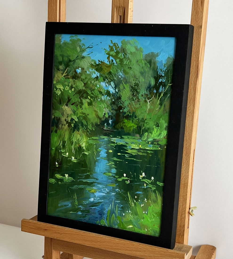 Oil painting Forest summer lake Yuriy Suprunchuk - 2