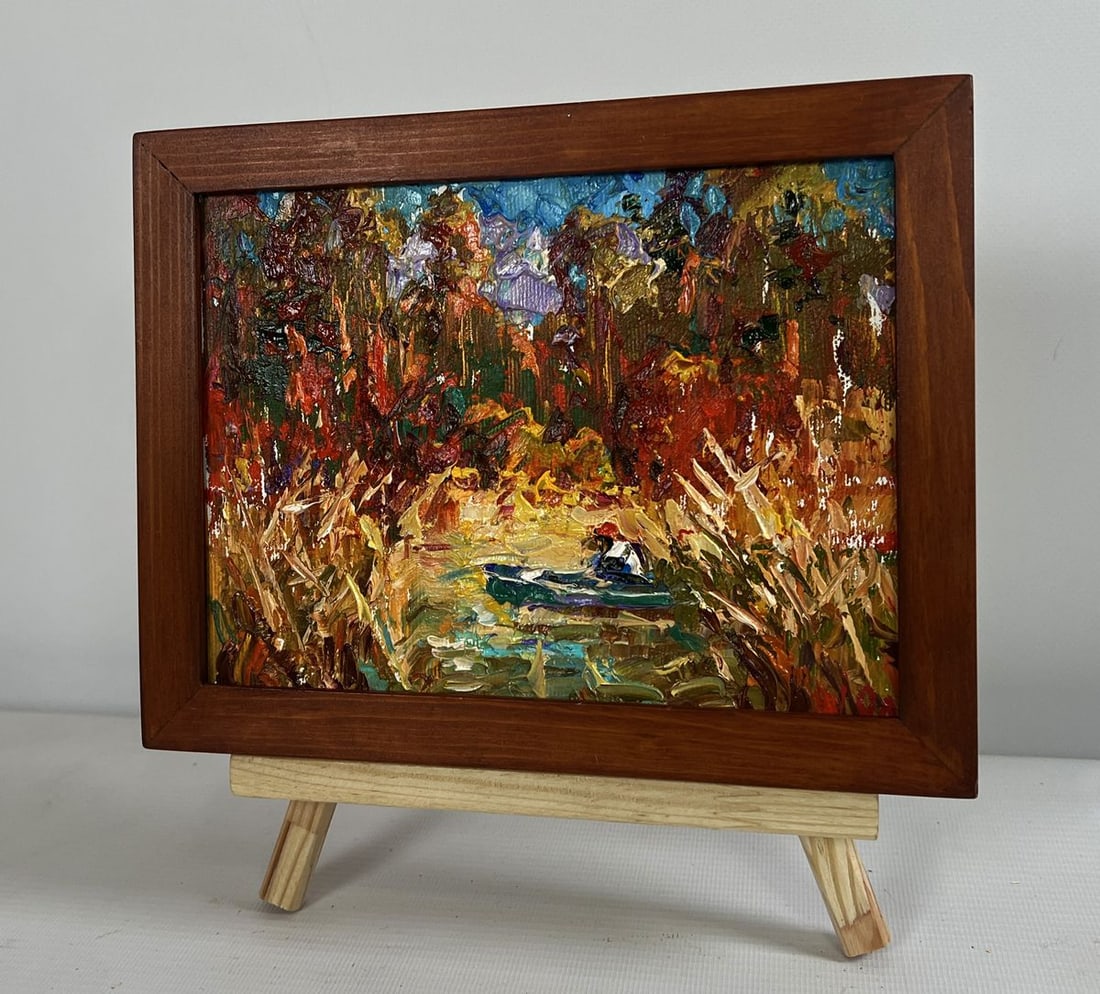 Oil painting There is a lake on the outskirts Alex Kalenyuk - 2