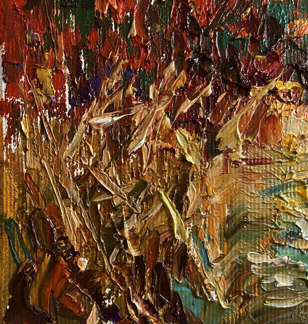 Oil painting There is a lake on the outskirts Alex Kalenyuk - 5