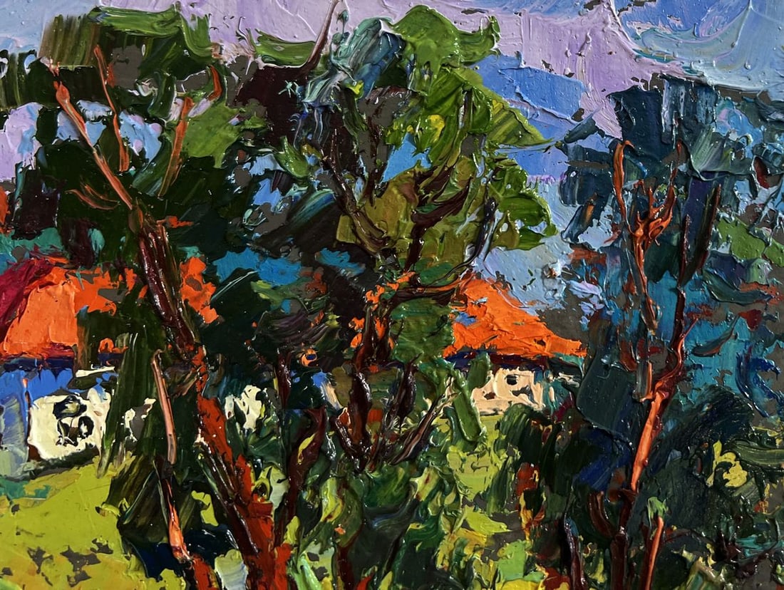 Oil painting Fishing in the summer Alex Kalenyuk - 4