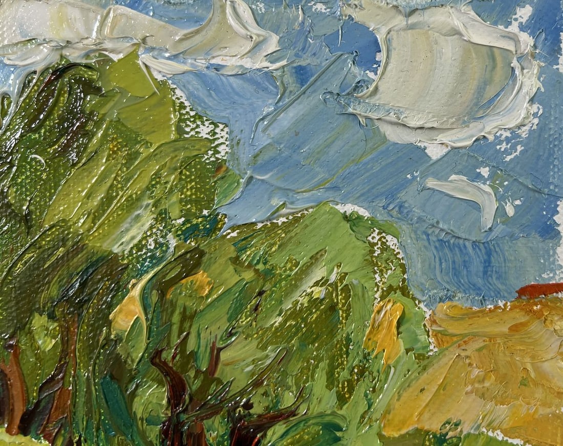 Oil painting Willows by the pond Alex Kalenyuk - 4