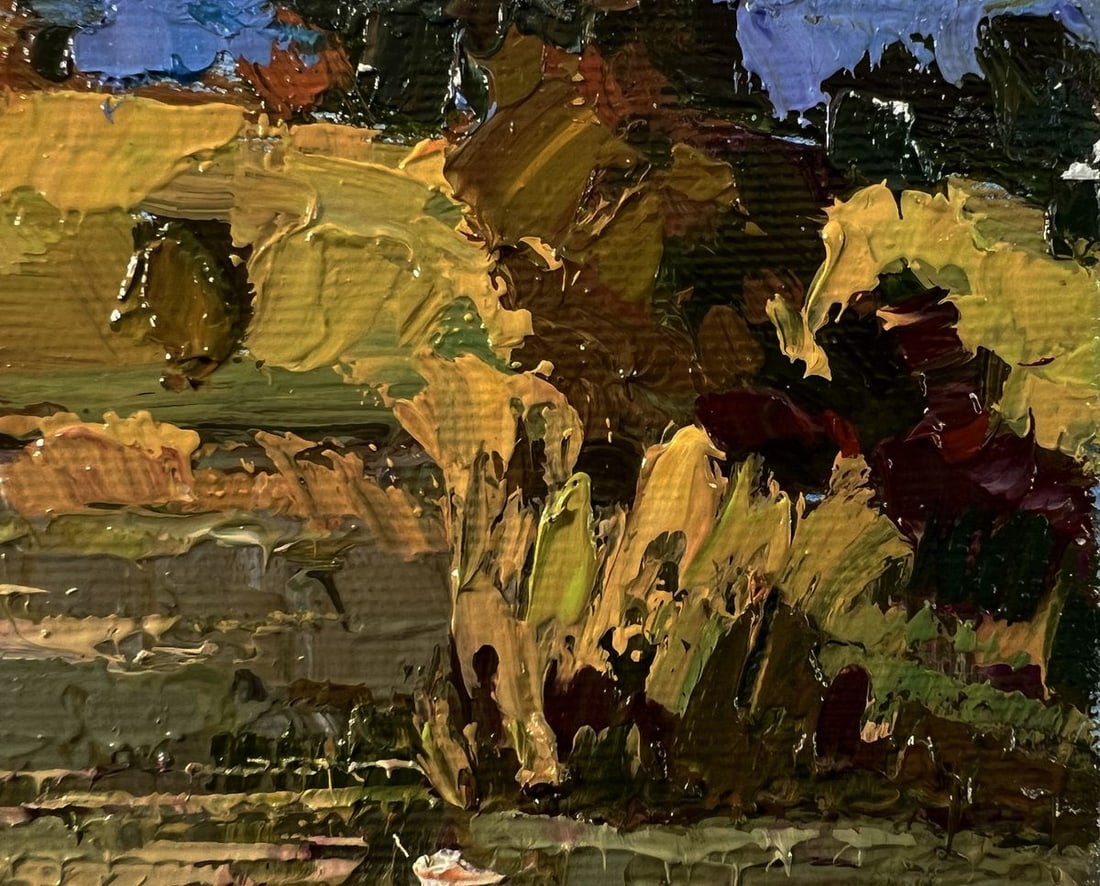 Oil painting At the autumn shore Oksana Ivanyuk - 4