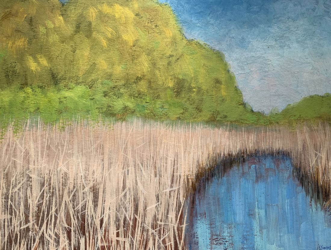 Oil painting Reeds and a lake in the forest Ivan Tsyupka (1 of 8)