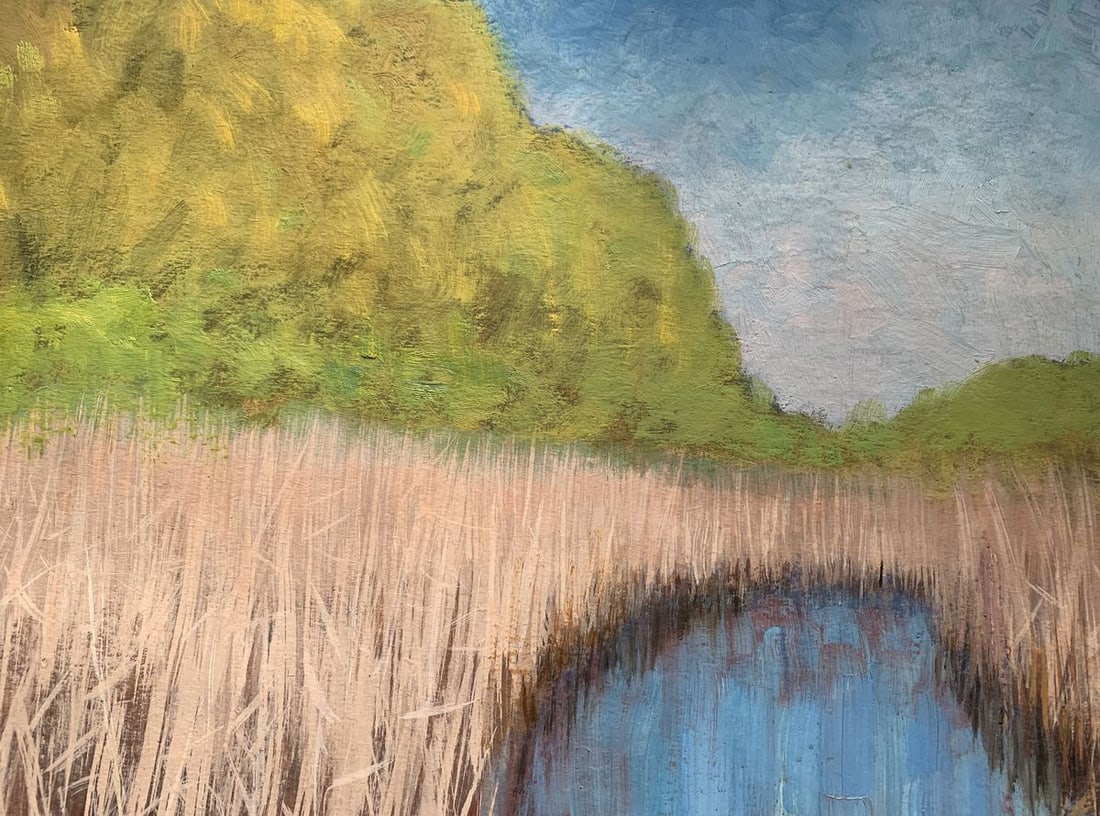 Oil painting Reeds and a lake in the forest Ivan Tsyupka - 4